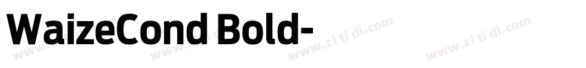 WaizeCond Bold字体转换